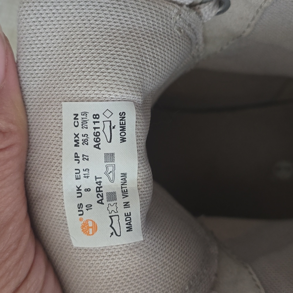 Timberland High-Top Sneakers In Cream And Tan View 5